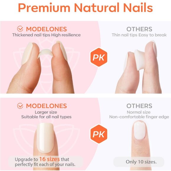 Reusable Pink Press On Nails 32 Piece NWT - Picture 8 of 9